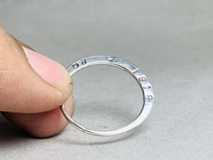 Bagues personnalisées dernière mode bagues fines personnalisées faites à la main en gros solide 925 argent Sterling avion bague à empiler - Product Image 3