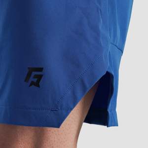 Micro Fit 2.0 Sporty Gym Shorts Blue 100% Polyester <b>Knee</b> Length with Elastic Waist Closure Logo Decoration for Sports <b>Exercise</b> - Product Image 6