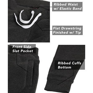 <b>Men's</b> Active Outdoor <b>Slim</b> <b>Fit</b> Sports Cotton <b>Men's</b> Trousers Custom Logo High Waist Fleece <b>Jogger</b> <b>Men's</b> Pants for Casual Style - Product Image 2