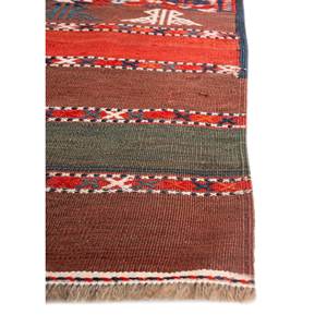 Aalam Handmade <b>Wool</b> Rugs in <b>Red</b> & Orange Geometric & Abstract Pattern for Home Hallway Rectangle Shape 10mm Thickness-Paem-1057 - Product Image 4