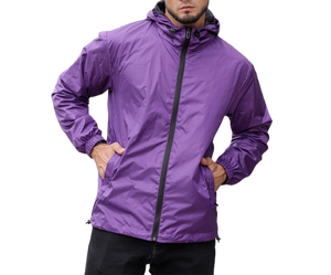 Veste coupe-vent en nylon pour homme avec logo personnalisé, col montant, fermeture éclair, style rétro vintage, sport d'été, imperméable, coupe-vent - Product Image 5