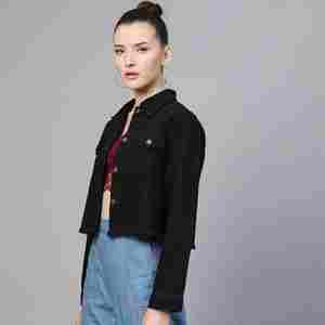 Chaqueta Vaquera Corta Elegante para Mujer con Bolsillos para Jeans, Cierre de Botones, Prenda Exterior de Algodón, Chaqueta Vaquera Moderna con Servicio OEM - Product Image 3