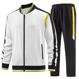 Sweat à capuche personnalisé pour homme, fermeture éclair intégrale, en poly, veste pour homme, fermeture éclair, style rayé, cordon de serrage, survêtement personnalisé - Product Image 5