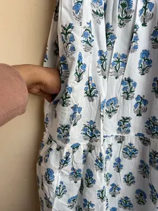 Vestido de relleno vestido de verano de algodón estampado floral indio ropa de verano para mujer Maxi vestido de gasa de algodón - Product Image 3