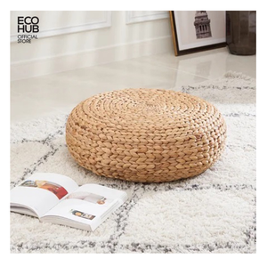 Venta al por mayor de agua Jacinto otomano redondo con material natural de Vietnam - Product Image 3