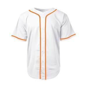<b>High</b> Quality Button Softball Tank <b>Top</b> <b>White</b> Short Sleeve Baseball Jersey Breathable Sportswear Name Number Printing Sublimation - Product Image 4