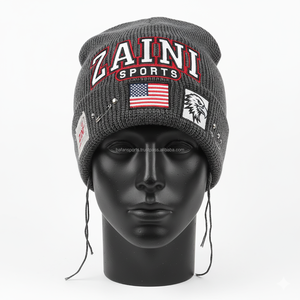 Gorro de invierno para mujer Premium 360 GSM tejido de punto acrílico suave cálido estirable bordado personalizado Logo jacquard Beanie Cap - Product Image 6