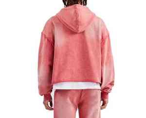 Survêtement tendance délavé à l'acide avec tissu extensible doux, coupe décontractée et motifs fortement délavés pour un style de vie actif - Product Image 6