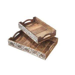 Nouveau plateau de service en bois design, style moderne, pour restaurants, cafés, hôtels, plats de service, fruits, plat de service en bois - Product Image 3