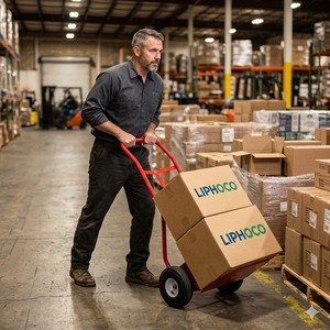 Chariot à main à double poignée en acier pour entrepôt, capacité 200 kg, fabricant vietnamien, certifié ISO, haute qualité, vente OEM - Product Image 1