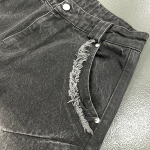 Jeans da Uomo Vintage alla Moda, Vestibilità Dritta, Denim Lavaggio Chiaro, Effetto Usurato, Patchwork, con Coulisse, Design American Revival per Inverno e Autunno - Product Image 3