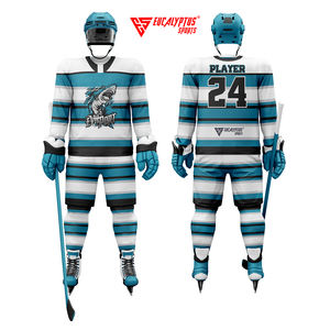 Uniformes de hockey sur glace respirants personnalisés de haute qualité |   Concevez vos propres maillots de hockey d'équipe |   Impression par sublimation 100% polyester - Product Image 1