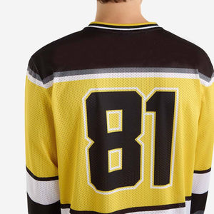 Logo personnalisé de l'équipe professionnelle de hockey sur glace maillot sergé broderie adulte polyester uniformes de hockey sur glace maillots pour adultes - Product Image 5