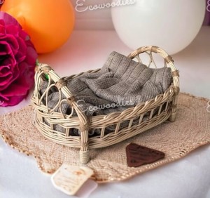 Cunas de bebé de bambú natural hechas a mano de calidad superior, cunas y cunas de madera natural para uso en dormitorio para bebés y niños - Product Image 2