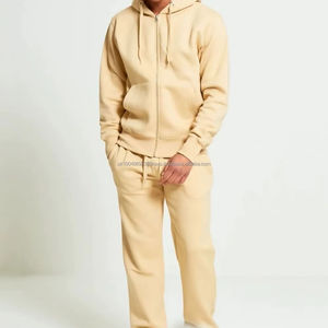 Ensemble de survêtement pour homme, marque privée, meilleur survêtement de jogging uni, pantalon de survêtement et sweat-shirt pour homme, 100% coton - Product Image 1