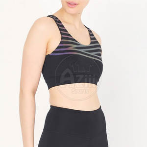 Sujetador deportivo de talla grande y alto soporte, ligero, transpirable, ecológico, para mujer, logotipo frontal, gimnasio y yoga, uso en Stock - Product Image 3
