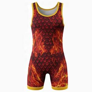 Combinaisons de lutte pour adultes en tissu doux et extensible, respirantes, sans bretelles, fermeture à pression, ajustement confortable, personnalisables pour les vêtements de sport - Product Image 5