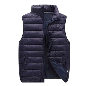Gilet en duvet matelassé en toile personnalisé pour hommes grande taille veste de gilet rembourré sans manches pour le printemps et les vêtements d'extérieur par temps froid - Product Image 2