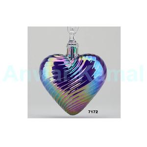 Adorno colgante de Navidad de cristal verde de alta calidad, artículo decorativo en forma de corazón para decoración de árbol de Navidad - Product Image 4