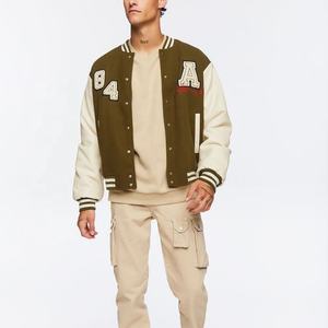 OEM Haute Qualité Chenille Broderie Hommes Collège Personnalisé Baseball Bomber Letterman Crop Applique Jersey Boxy Fit Hiver Stand - Product Image 4