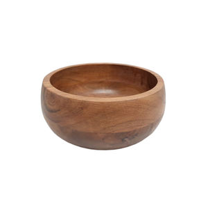 Juego personalizado de 3 cuencos redondos de madera de mango, ensaladera de gran tamaño de Color Natural para decoración de cocina y boda - Product Image 1