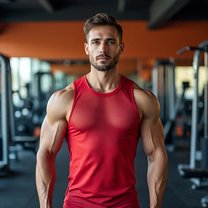 Débardeur en résille OEM Hauts Gilet sans manches pour hommes Gilet d'entraînement en maille Gilet de musculation en résille pour hommes - Product Image 2