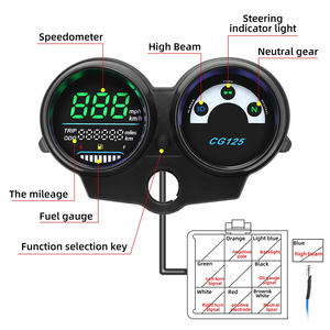 Salpicadero Digital LCD para motocicleta, accesorios para motocicleta, Panel de bicicleta para <span class=keywords><strong>Honda</strong></span> <span class=keywords><strong>Cg</strong></span> Fan <span class=keywords><strong>125</strong></span> Cg125 <span class=keywords><strong>Titan</strong></span> 125es - Product Image 2