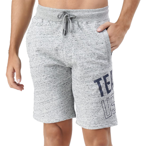 Pantalones cortos de sudor de rizo de peso pesado personalizados Unisex, cintura elástica cómoda, diseño desgastado de músculo Vintage, calle principal sólida - Product Image 1