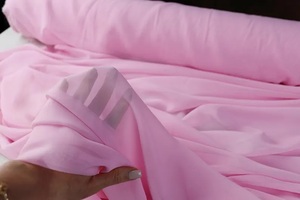 Tela de Chifón Ligera de Color Rosa Suave de 59'' y 180g/m para Confección de Vestidos de Novia, Batas, Bolsos, Fieltro y Ropa de Cama - Product Image 3
