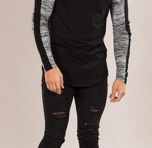 T-shirts de protection contre les éruptions cutanées pour hommes, en coton 100%, tricotés, ultra doux, manches longues, légers, séchage rapide - Product Image 2