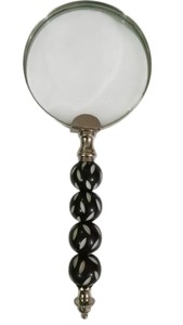 แว่นขยายพกพาหน้าจอทองเหลืองแข็งแบบวินเทจพร้อมที่จับไม้เลนส์แก้วออพติคอลสำหรับอ่านหนังสือตกแต่งงานฝีมือ - Product Image 3