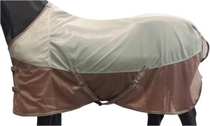 Feuille de mouche de cheval en maille respirante et protectrice contre les UV, feuille d'été équine confortable avec sangles de jambe Web amovibles - Product Image 2