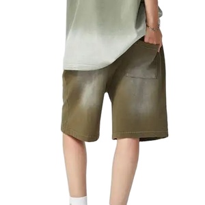 Shorts Vintage Desgastados con Lavado Ácido para Hombre, Conjunto de Dos Piezas Holgado, Estilo Patchwork, Conjunto Casual de Shorts en Oferta 2026 - Product Image 4