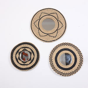 Espejos de algas marinas trenzadas a mano, precio competitivo, espejo de algas marinas, decoración de pared para spa y peluquería - Product Image 6