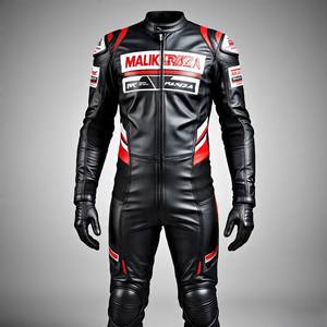 Combinaison de moto en cuir perforé avec système de bosse d'hydratation et doublure en maille détachable personnalisée-Malik Raza - Product Image 1