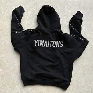 Offre Spéciale automne couleur unie hommes à manches longues fermeture éclair Hoodies avec des couleurs et des tailles personnalisées - Product Image 2