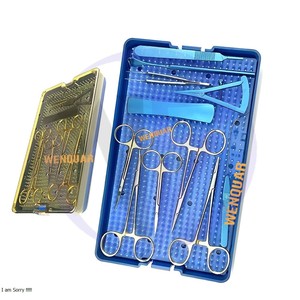 Kit de instrumentos quirúrgicos de doble párpado Juego de titanio de acero inoxidable oftálmico más vendido con bandeja de esterilización - Product Image 1