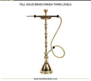 Latón sólido Farida egipcio tradicional Hookahs. - Product Image 3