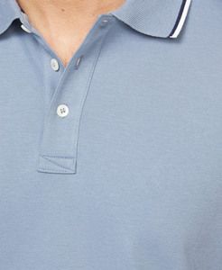 เสื้อโปโลของผู้ชายเสื้อโปโลมีกระดุมแบบคลาสสิกเสื้อโปโลทรงหลวมระบายอากาศ180 GSM ผ้าฝ้าย100% สำหรับฤดูร้อน - Product Image 2