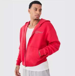 Haute qualité lavage à l'acide hommes sweat à capuche zippé surdimensionné fermeture éclair sweat à capuche lavé personnalisé unisexe nous poids lourd thermique sweats à capuche zippés - Product Image 4