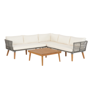 Sofa extérieur de luxe de corde Ensemble | Meubles imperméables en bois solide pour des jardins, des cours, des hôtels et des villas | Fournisseur du Vietnam - Product Image 1