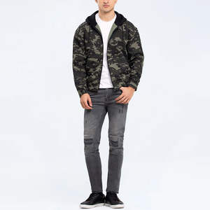 เสื้อฮู้ดซิปพิมพ์ลายฤดูหนาว ผ้าฝ้าย 100% ระบายอากาศได้ดี สำหรับผู้ชาย เป็นมิตรกับสิ่งแวดล้อม แห้งเร็ว สีและโลโก้สั่งทำได้ มีกระเป๋า บริการ OEM คุณภาพสูง - Product Image 1