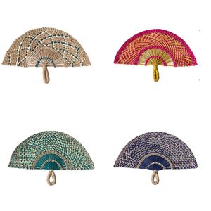 Abanico de Media Luna Tejido a Mano con Pasto Marino, Abanico Decorativo de Boda con Tejido Mixto Colorido de Vietnam al por Mayor - Product Image 3