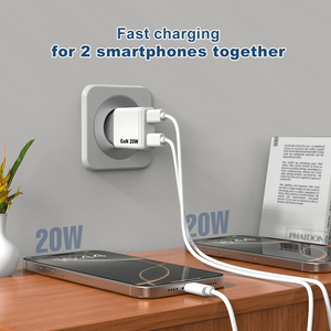 Chargeur ultra fin 20w Gan pour <span class=keywords><strong>iPhone</strong></span> Samsung iPad, <span class=keywords><strong>adaptateur</strong></span> de charge rapide portable, USB C 20w, chargeur mural universel type C - Product Image 3