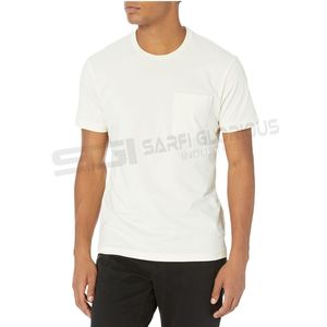 Camiseta ajustada de algodón 100% con cuello redondo para hombre con logotipo de impresión personalizado Camiseta de fabricante de timbre de servicio OEM de tela de alta calidad - Product Image 1