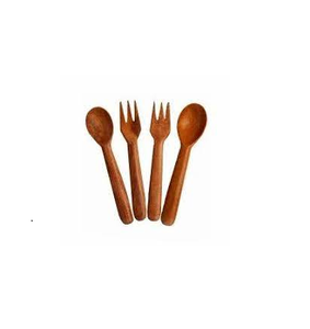 Juego de tenedor y cuchara de madera de aspecto Natural para utensilios de cocina, nuevo diseño, cuchara y tenedor a precio asequible - Product Image 1