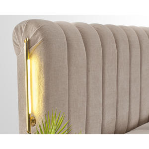 Lit de rangement élégant et luxueux Athome Aura avec tête de lit éclairée, 5+ tiroirs, ensemble de chambre à coucher, Turquie, maison, hôtel, centre commercial - Product Image 3