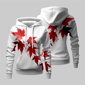 เสื้อฮู้ดพิมพ์ลายใบไม้สำหรับผู้หญิง, สินค้ามาใหม่เสื้อฮู้ดดี้แบบสวมศีรษะขนาดพลัสไซส์ใส่ให้ความอบอุ่นสามารถกำหนดโลโก้ได้เอง2025 - Product Image 2