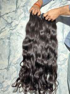 Cabello Remy ondulado natural de doble estiramiento Paquetes de templo indio crudo sin procesar con extremos completos y brillo de alto volumen - Product Image 3