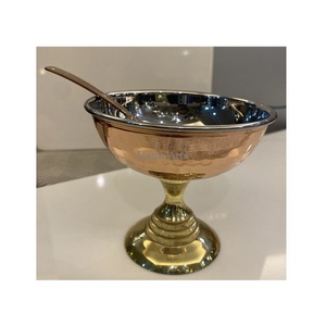 High Quality Hammered Stainless Steel Ice Cream <b>Cup</b> <b>Prime</b> Copper Color Tea <b>Cups</b> & Saucers for Hotel & Restaurant Use - Product Image 1